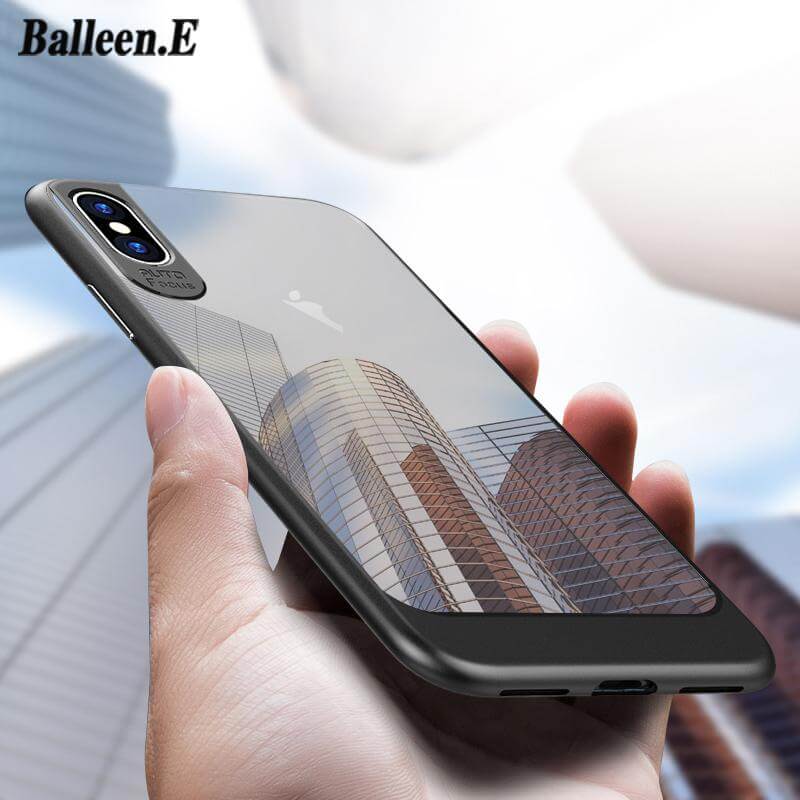 iPhone X Luxury Hybrid Transparent Clear SlimHard Back Cover Case - Image 0