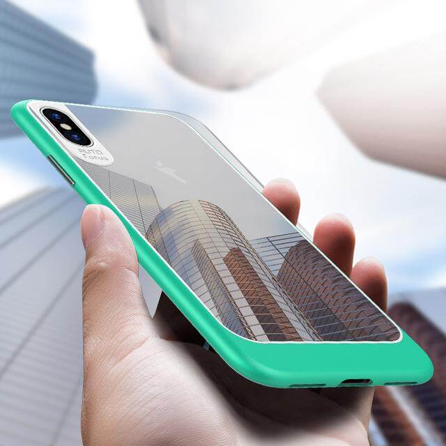 iPhone X Luxury Hybrid Transparent Clear SlimHard Back Cover Case - Image 3