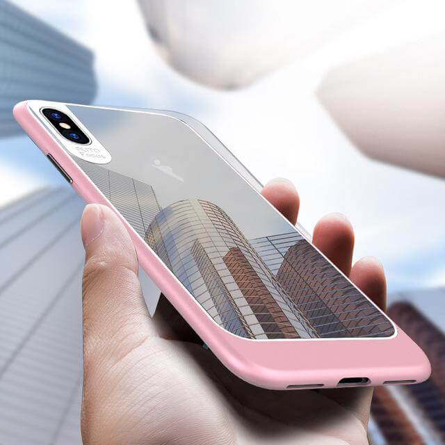 iPhone X Luxury Hybrid Transparent Clear SlimHard Back Cover Case - Image 2