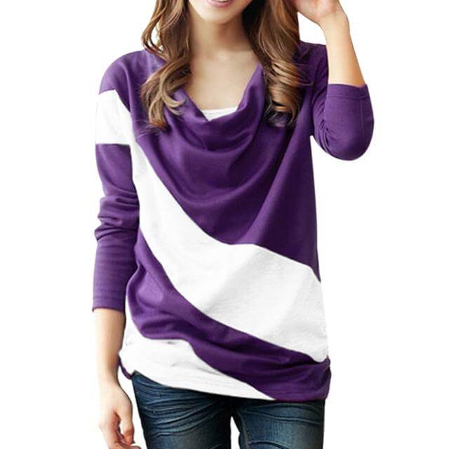 Stylish Polo Autumn Long Sleeve Blouse - Image 4