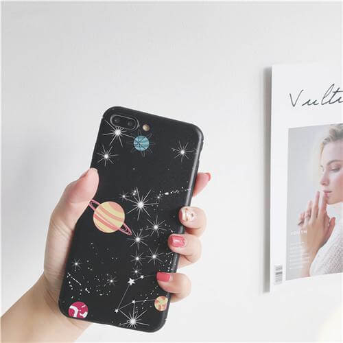 Space planet 3D Relief Silicone Case for Iphone Models - Image 1