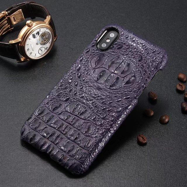 5 colors New Crocodile Pattern Real Natural Cow Skin Genuine Leather for iphoneX - Image 5