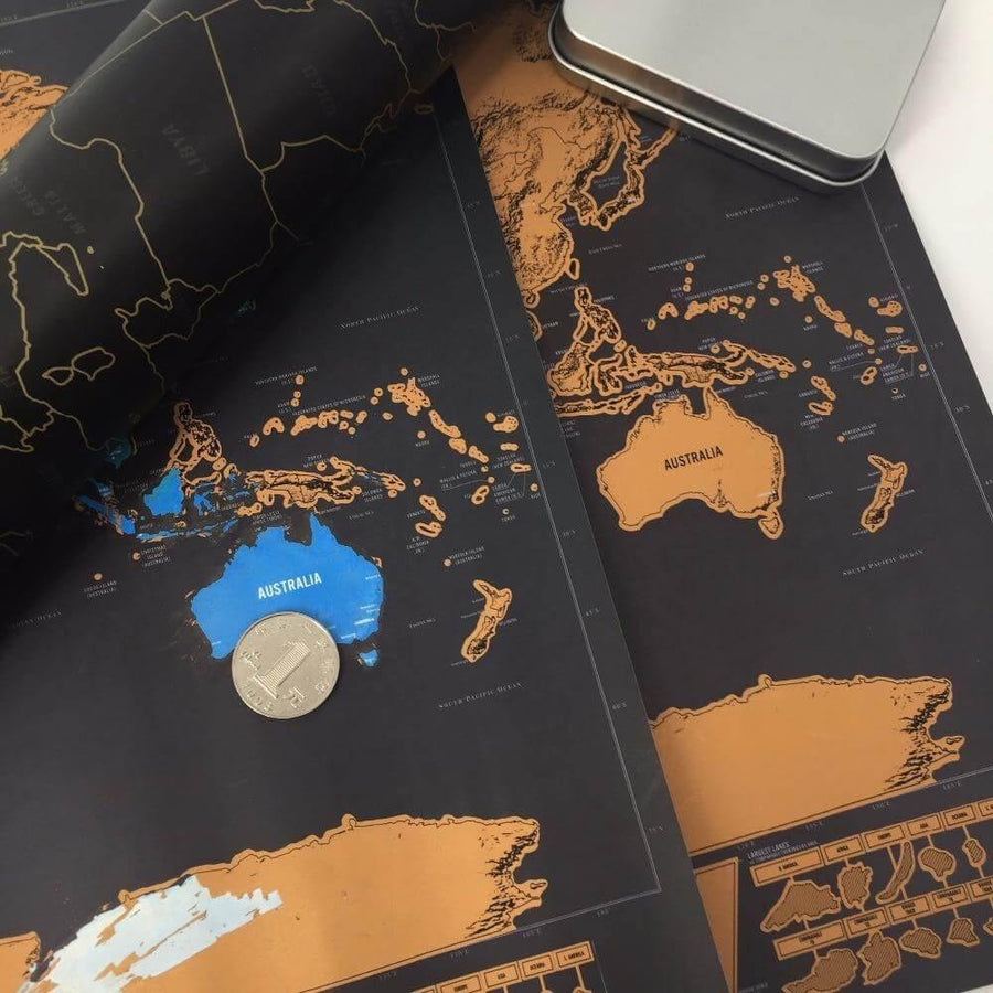 Deluxe Personalized Scratch World Map - Image 3