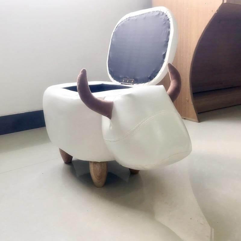 Cow Shape Ottoman Home decor with Storage - Image 0