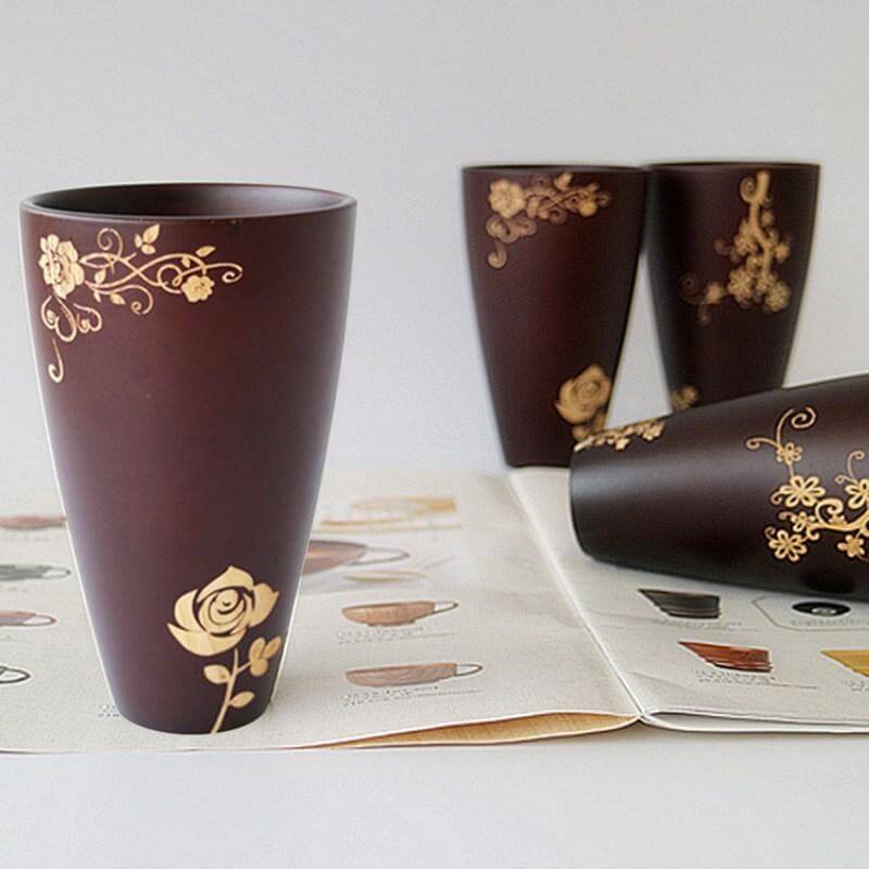 Natural Wooden Japanese Cup - Image 1