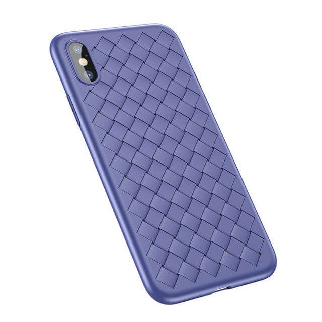 Luxury Grid Weaving Case For iPhone X - Image 1
