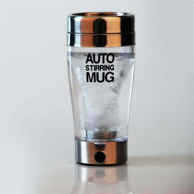 Self Stirring Stainless Steel Transparent Cup - Image 1