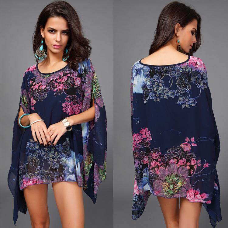 Bohemian Chiffon Vintage Blouse for Women - Image 0