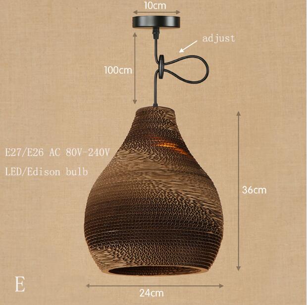 Modern Hanging Pendant LED Origami Paper Shade Lamp - Image 5