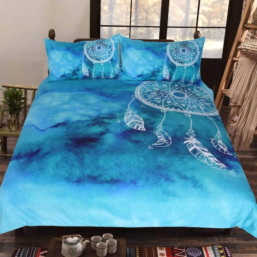 3pcs Luxury Waterdrop Dreamcatcher Comfortable Duvet Cover Bedding Set - Image 0