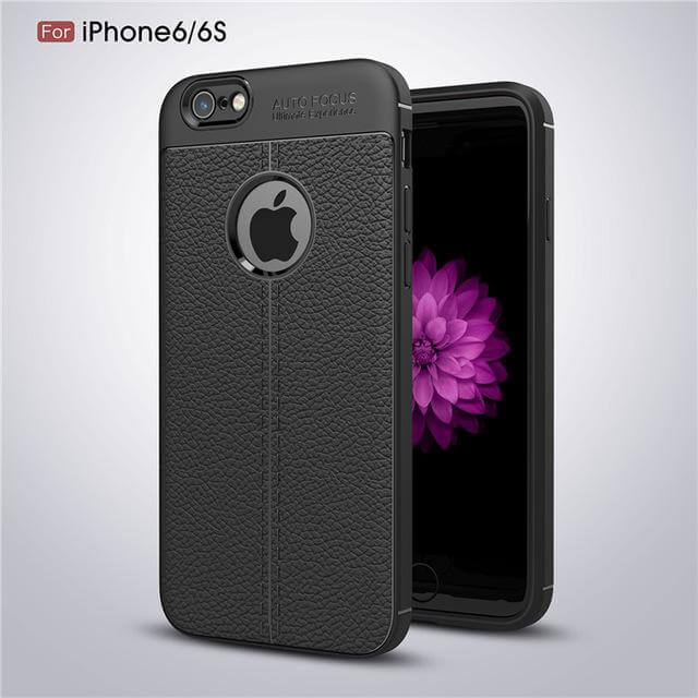 Shockproof Amor Matte Carbon Fiber Cover for iPhone Models - Image 1