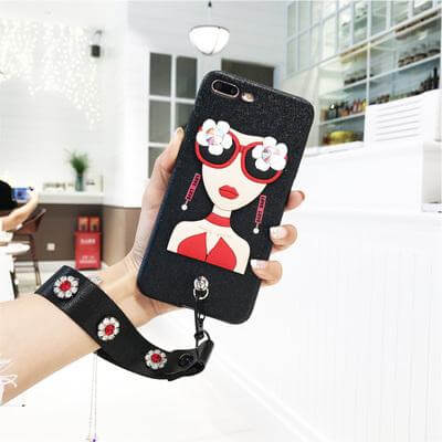Sexy Sunglasses Iphone Cases with Flower Hand Strap - Image 4