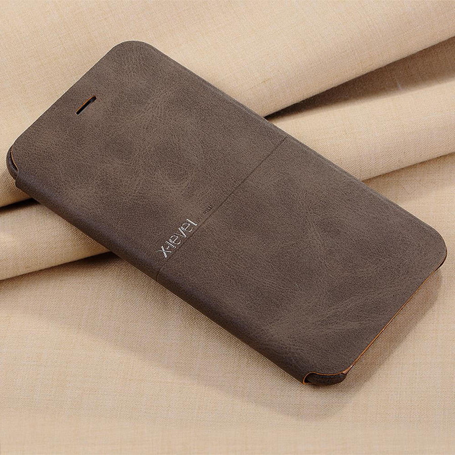 X-Level Luxury Cowboy Ultra Thin Nostalgia Leather Flip Phone Case For iphone Models - Image 0