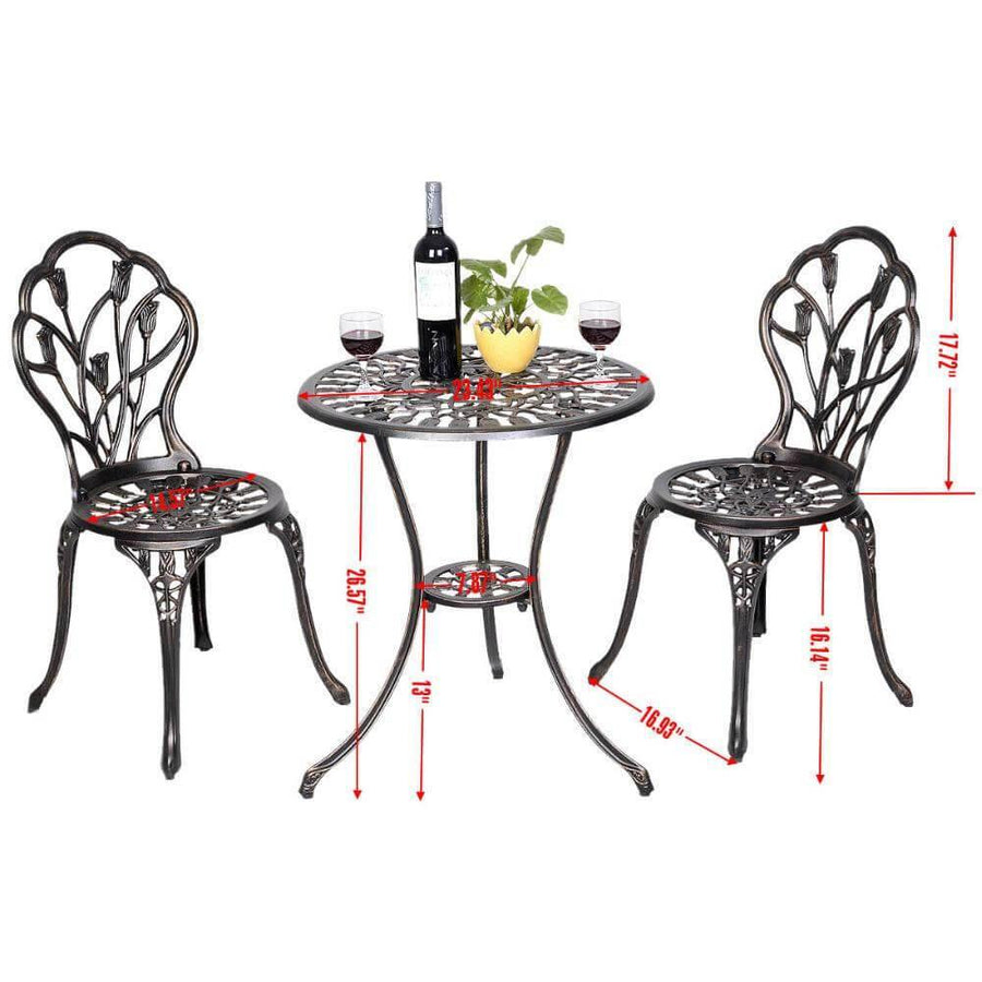 Vintage 3 Sets Outdoor Dining Table - Image 3