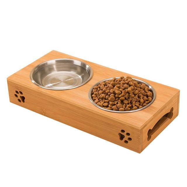 Wooden Pet Food Bowl - Image 1