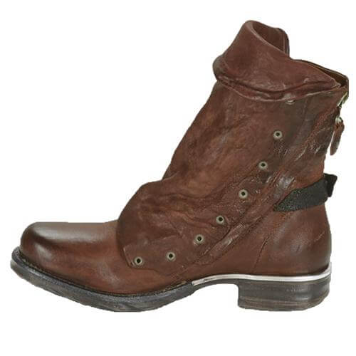 Leather Flat Ankle Winter Boots - Image 2