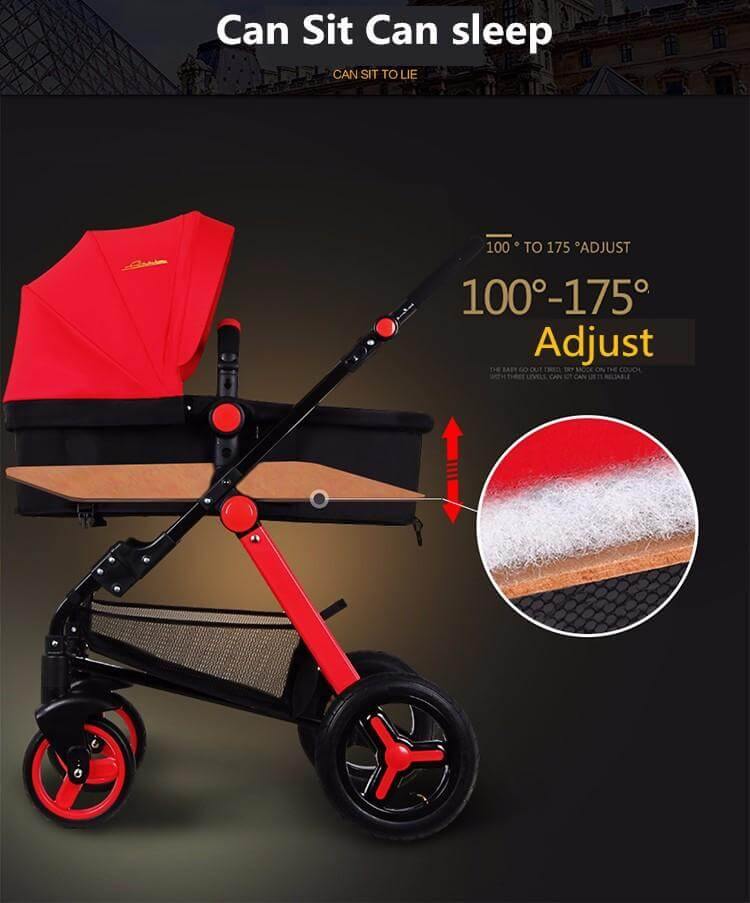 European 3 in 1 Baby Strollers with baby basket and carriage - Image 8
