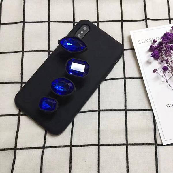 Luxury iPhone X Finger Diamond Ring Case - Image 1
