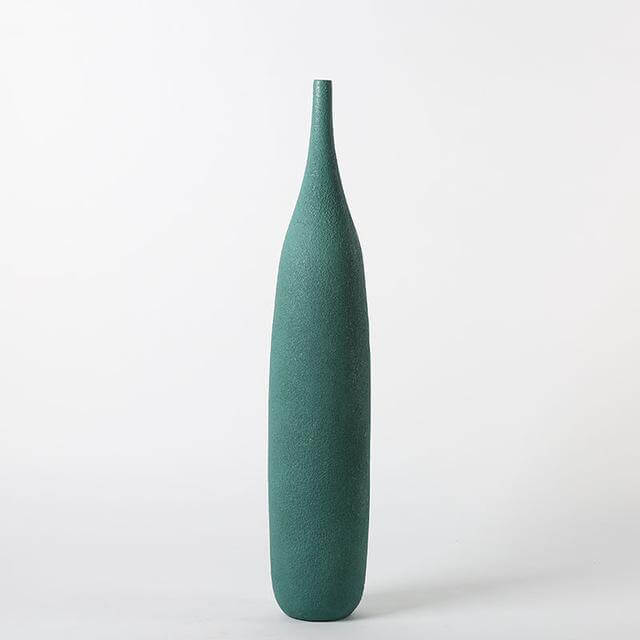 Interior Green Resin Flower Stone Vase for Home Decoration - Image 3