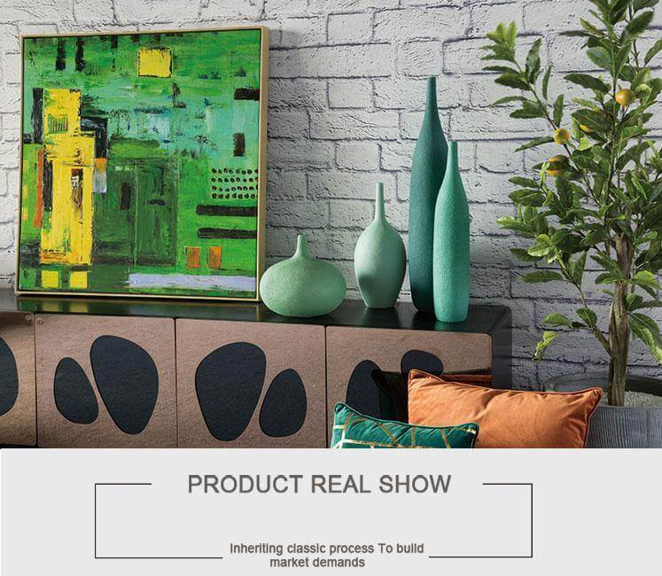Interior Green Resin Flower Stone Vase for Home Decoration - Image 4
