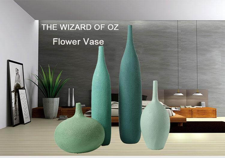 Interior Green Resin Flower Stone Vase for Home Decoration - Image 8