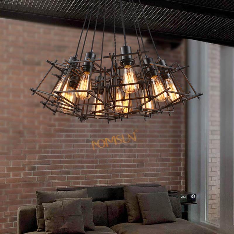 Modern Retro Iron Lamps Chandelier - Image 1