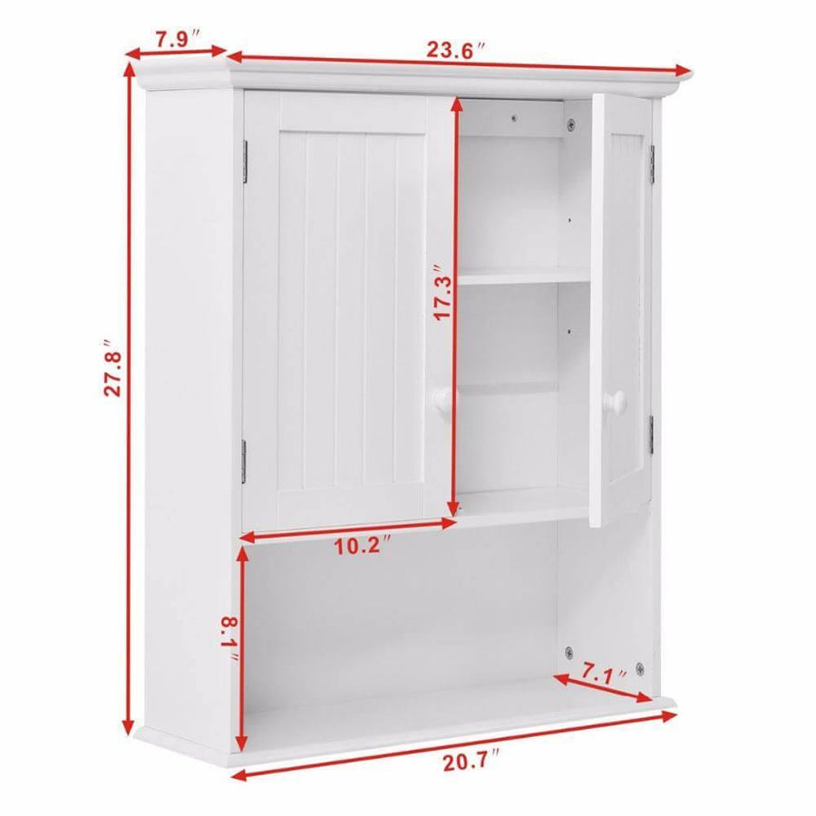 Wall Mount Medicine Bathroom Cabinet Modern Storage Organizer - Image 2