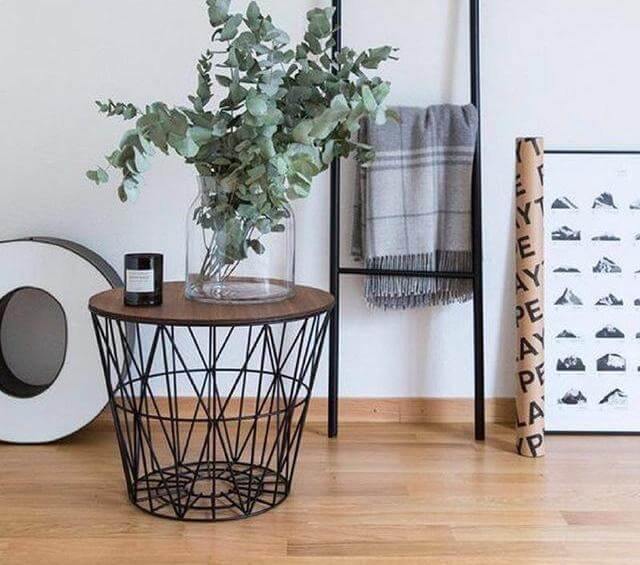 Nordic Art Collection Basket Chair Table - Image 1