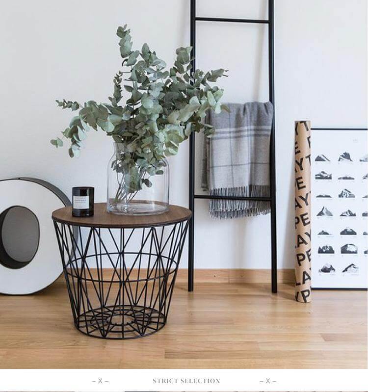 Nordic Art Collection Basket Chair Table - Image 11