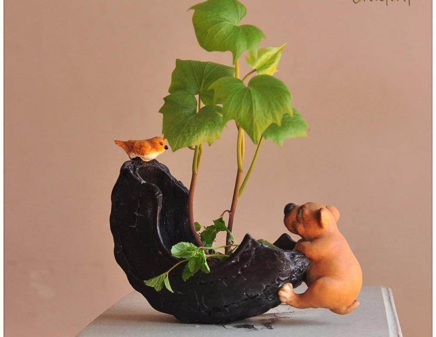 Cute Dog FlowerPot decoration - Image 1