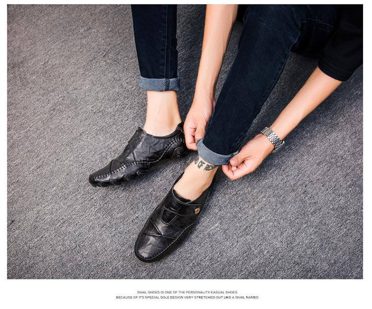 British Style Leather Men's Casual Shoes - Image 8