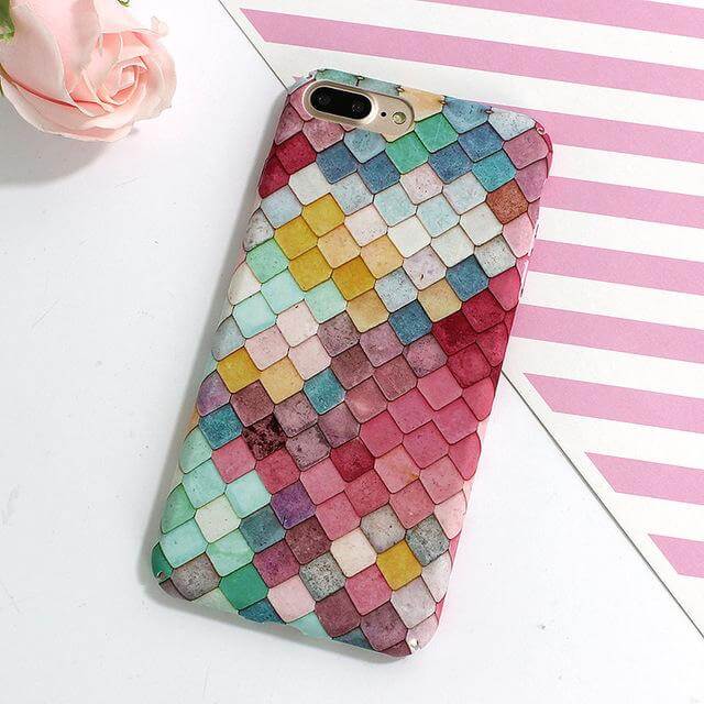 Colorful Fish Scales Case For iPhone Models - Image 1