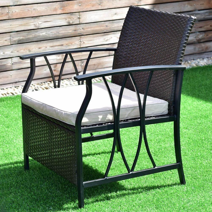 4Pcs Garden Furniture Outdoor Patio Sectional Set with Cushions - Image 5