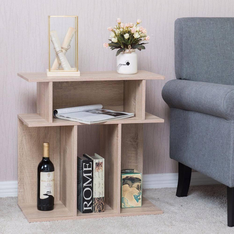 Modern Wood Side Sofa Table with Storage - Image 0