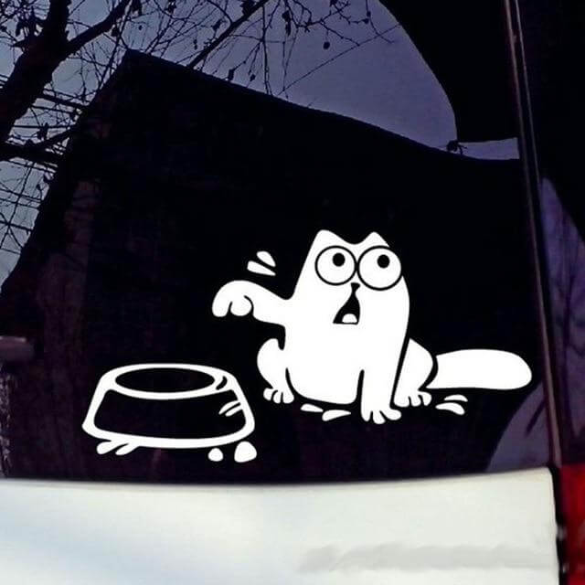 Hungry Cat Bowl Car Gas Fuel Tank Cap Cover - Image 2