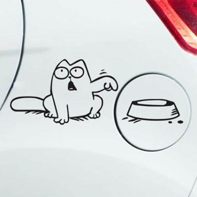 Hungry Cat Bowl Car Gas Fuel Tank Cap Cover - Image 3