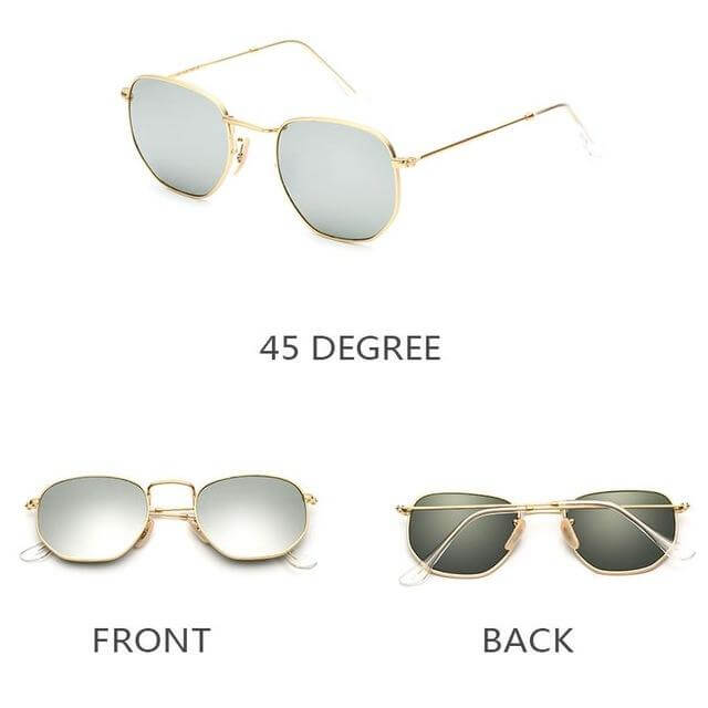 Vintage Glass Lens Reflective Sunglasses - Image 5