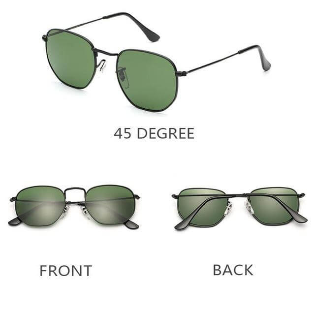 Vintage Glass Lens Reflective Sunglasses - Image 3