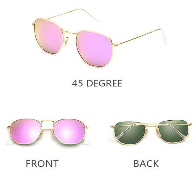Vintage Glass Lens Reflective Sunglasses - Image 4