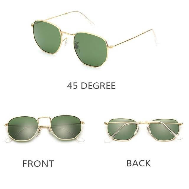 Vintage Glass Lens Reflective Sunglasses - Image 2