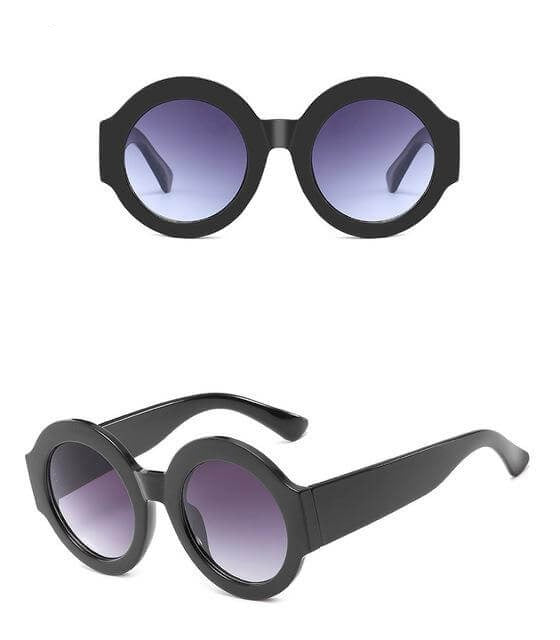 Designer Red Green Black Circle Sun Glasses - Image 3