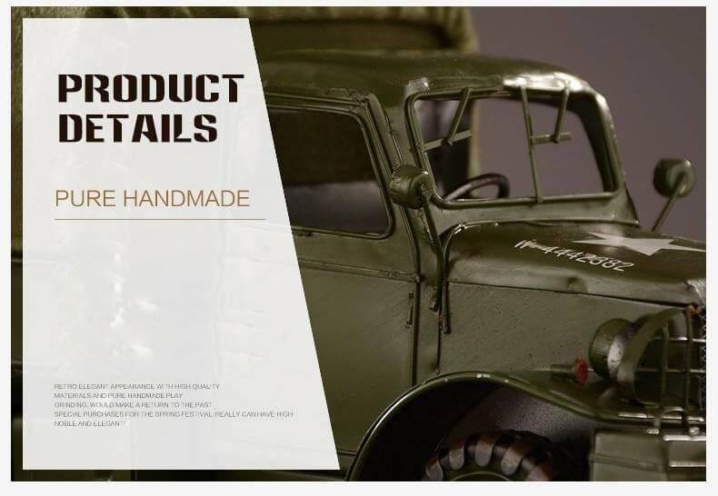 Pure Handmade Vintage WW2 Retro Military Truck - Image 2