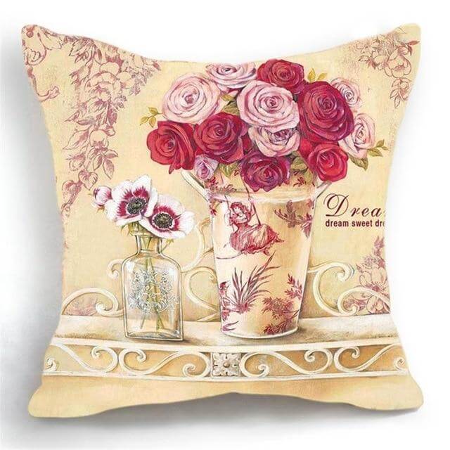 Luxury Flower Vase Cushion Cover Pillowcase - Image 3