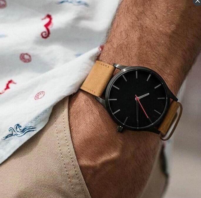 Military Leather Business Style Watch for Men - Image 2