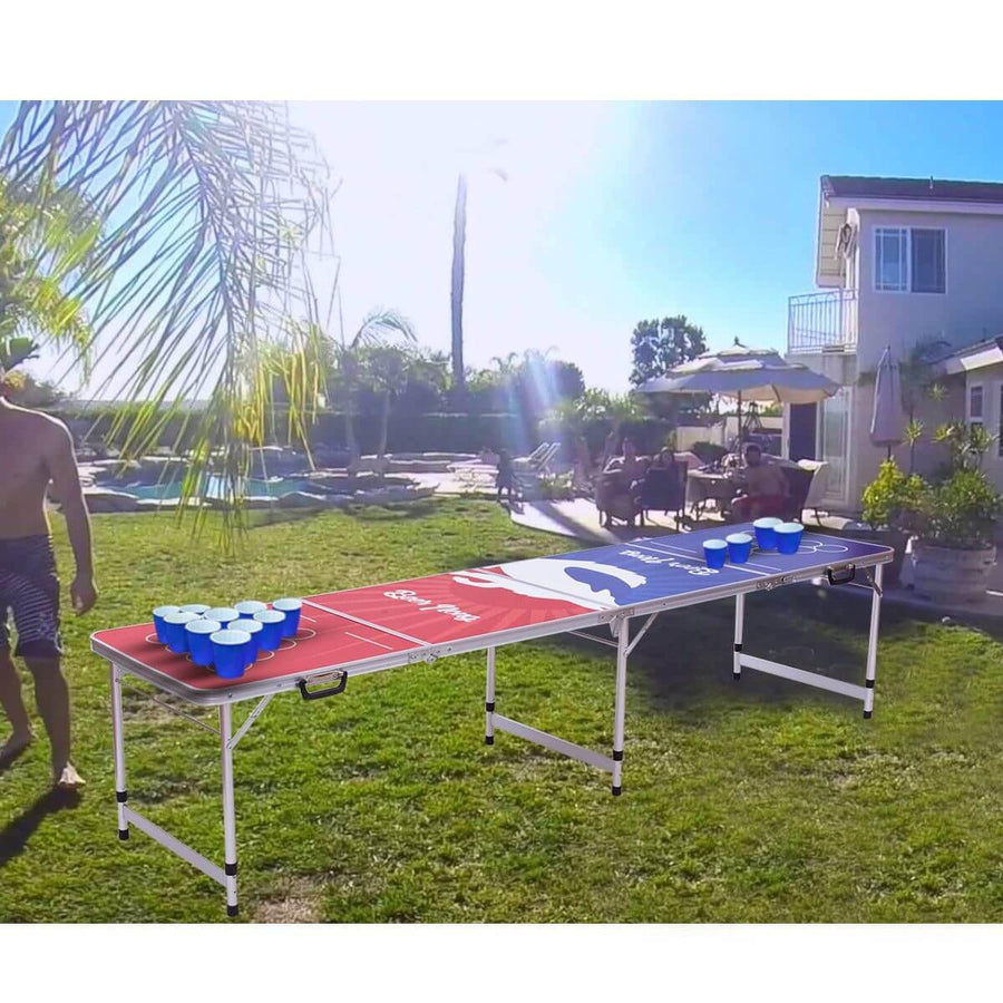 8FT Portable Indoor Folding Pong Table Party Gaming - Image 2