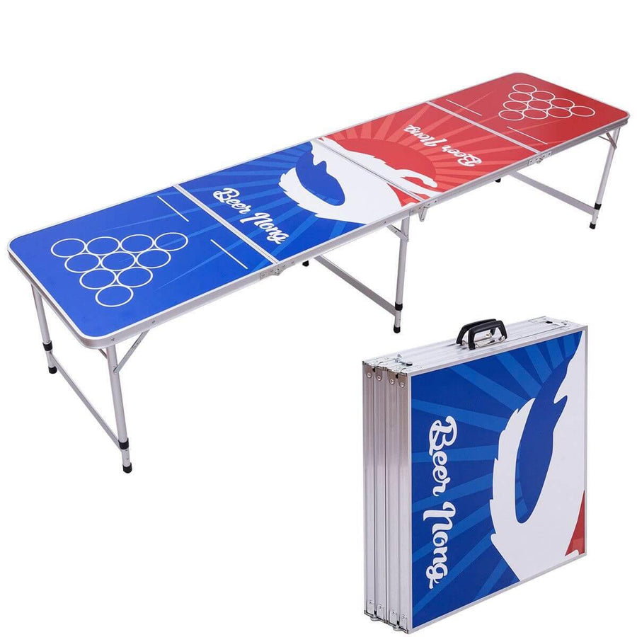 8FT Portable Indoor Folding Pong Table Party Gaming - Image 1