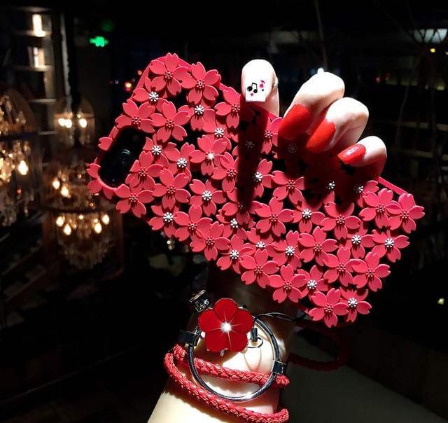 Cute Hollow Out Cherry Soft Silicone Case for iPhone Models - Image 1