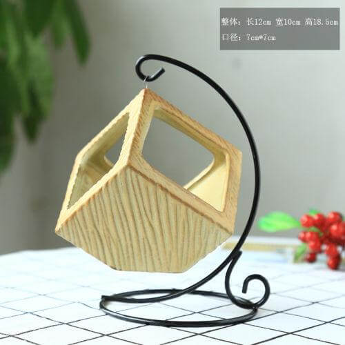 Flower Hanging Triangle Vase Container Pot - Image 1