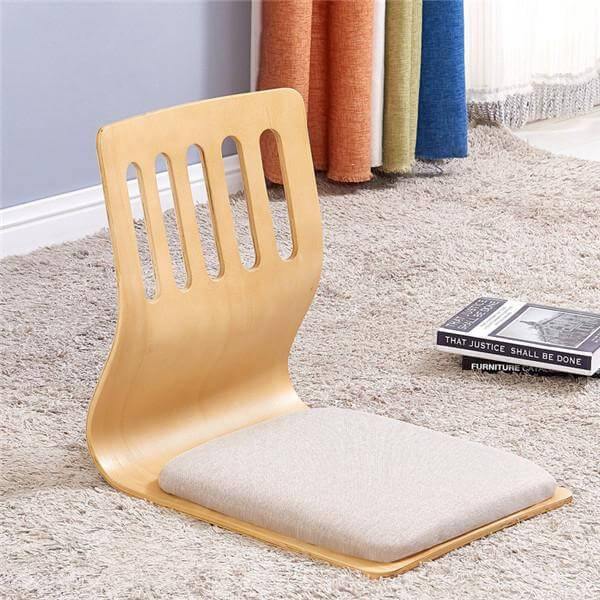 Modern Japanese Legless Chair Made From Plywood - Image 1