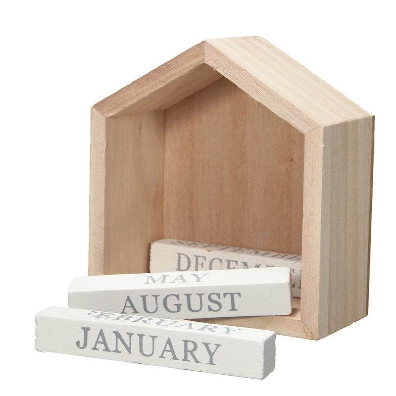 Wood Block Calendar Home Decoration - Image 5